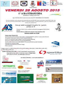 Venerdì 28 Agosto 2015, 6a edizione della "A Ra Strasuoda" a Basaluzzo (AL).