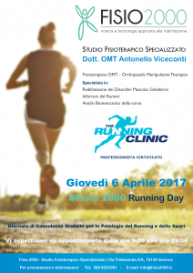 Il 6 aprile 2017 è il Fisio2000 Running Day